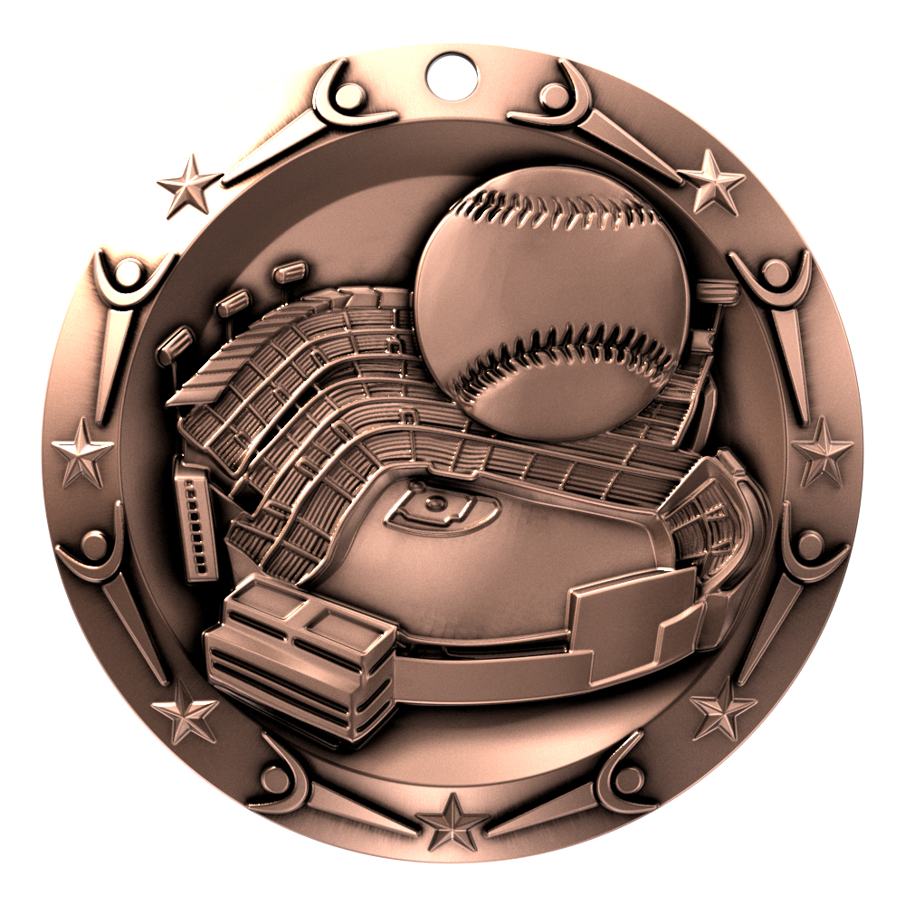 Baseball World Class Medallion (3") 3