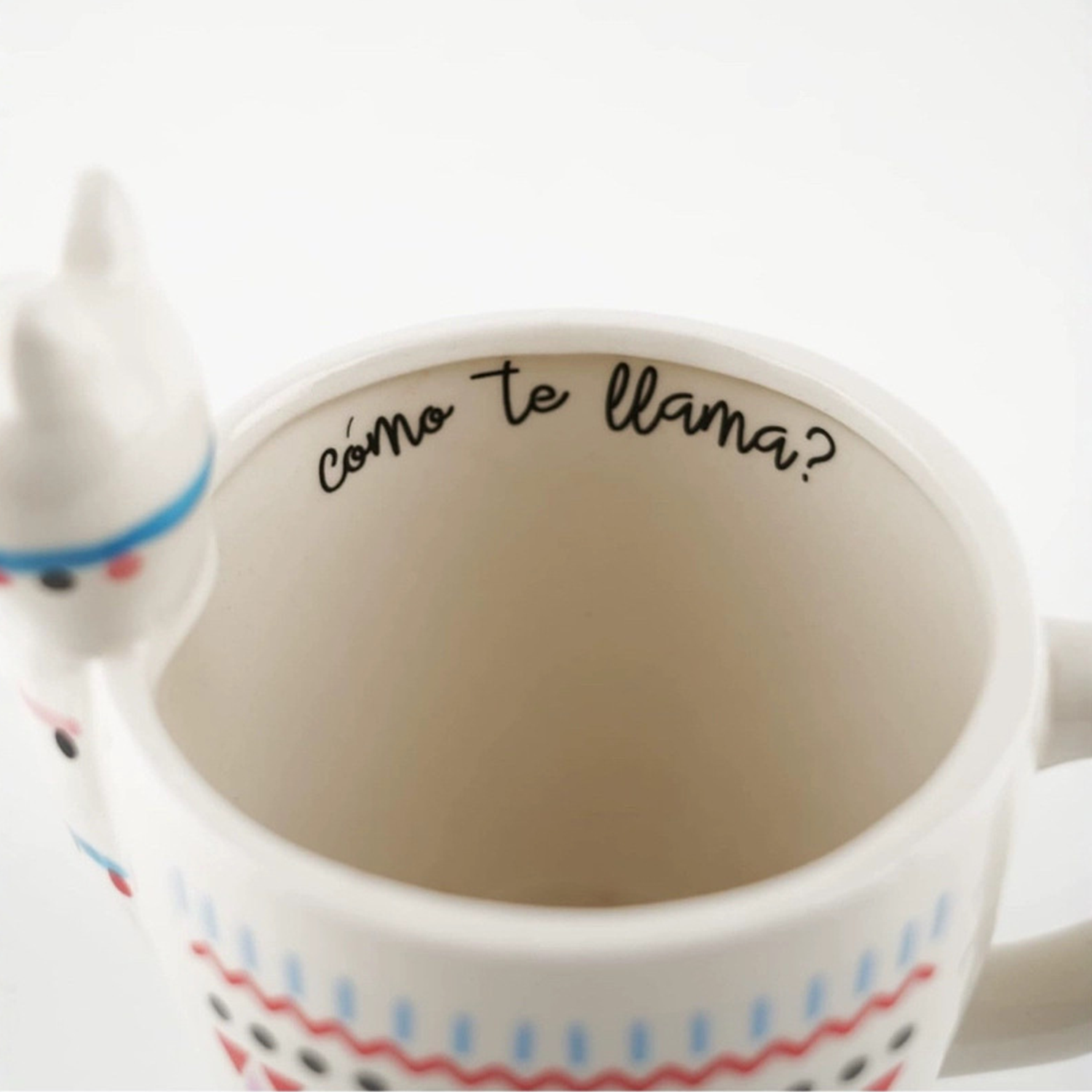 10oz Handmade Llama Ceramic Mug w/ Handle 6