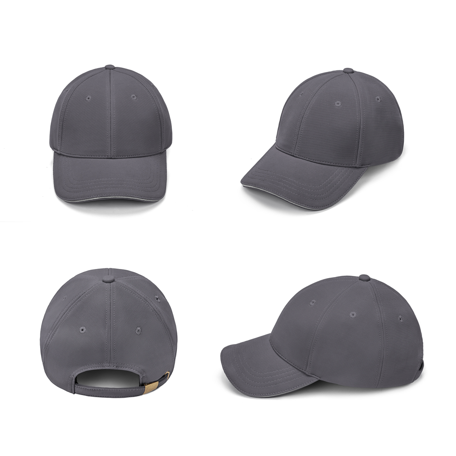 Stock Solid Color Polyester Ottoman 6 Panel Cap, Double 16