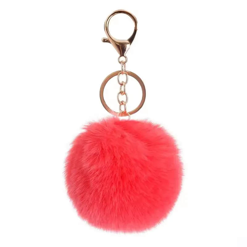 Pom Fur Ball Keychain Fluffy Accessories 4