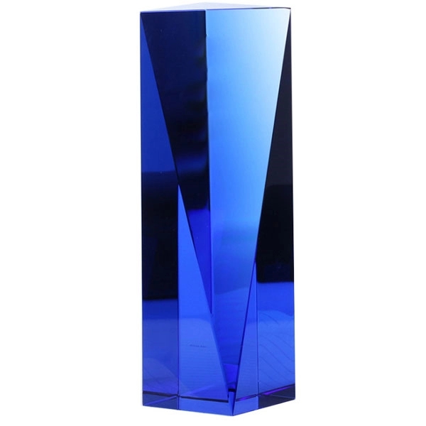 Blue Crystal Glass Trophy Award 2