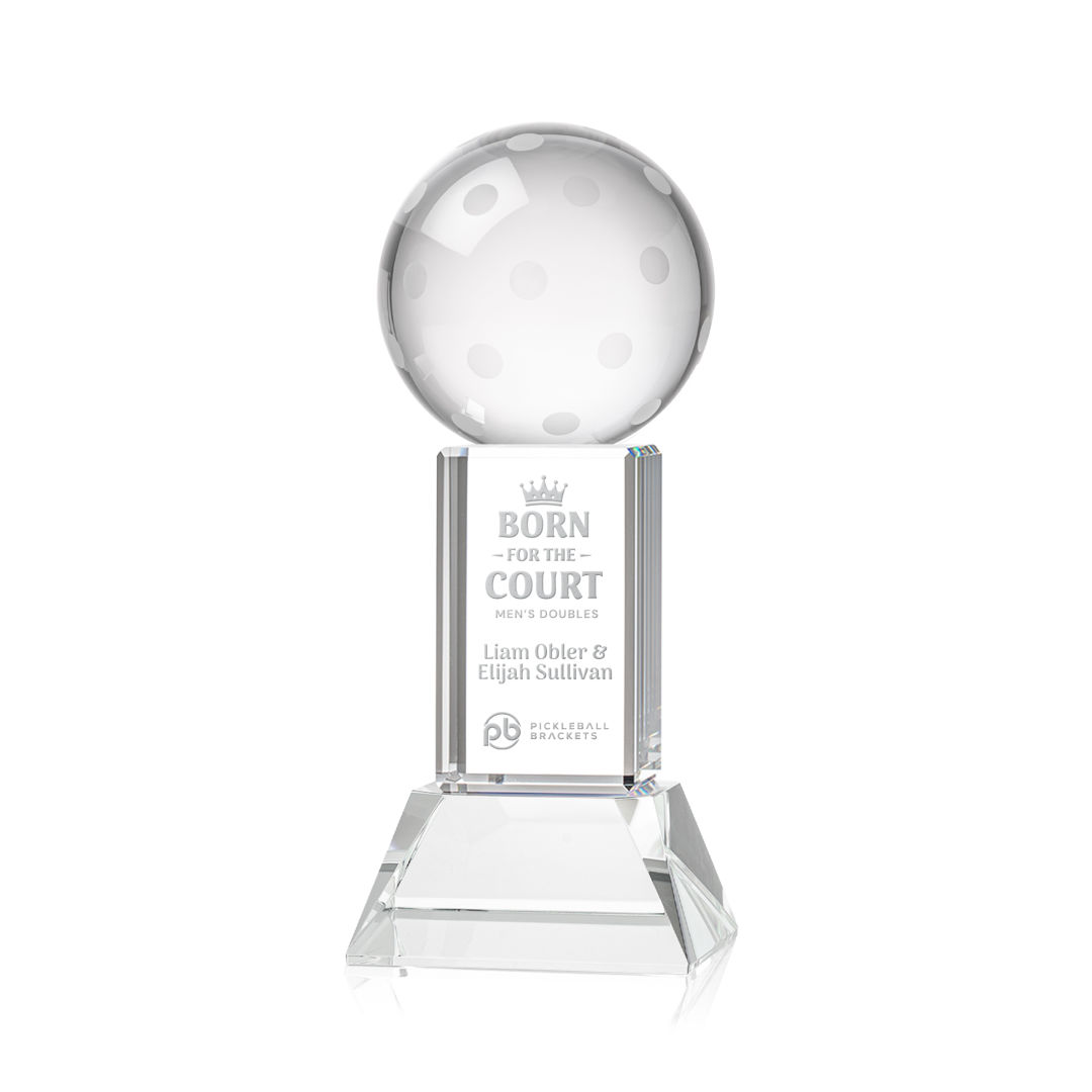 Pickleball Award on Stowe Base - Clear 11