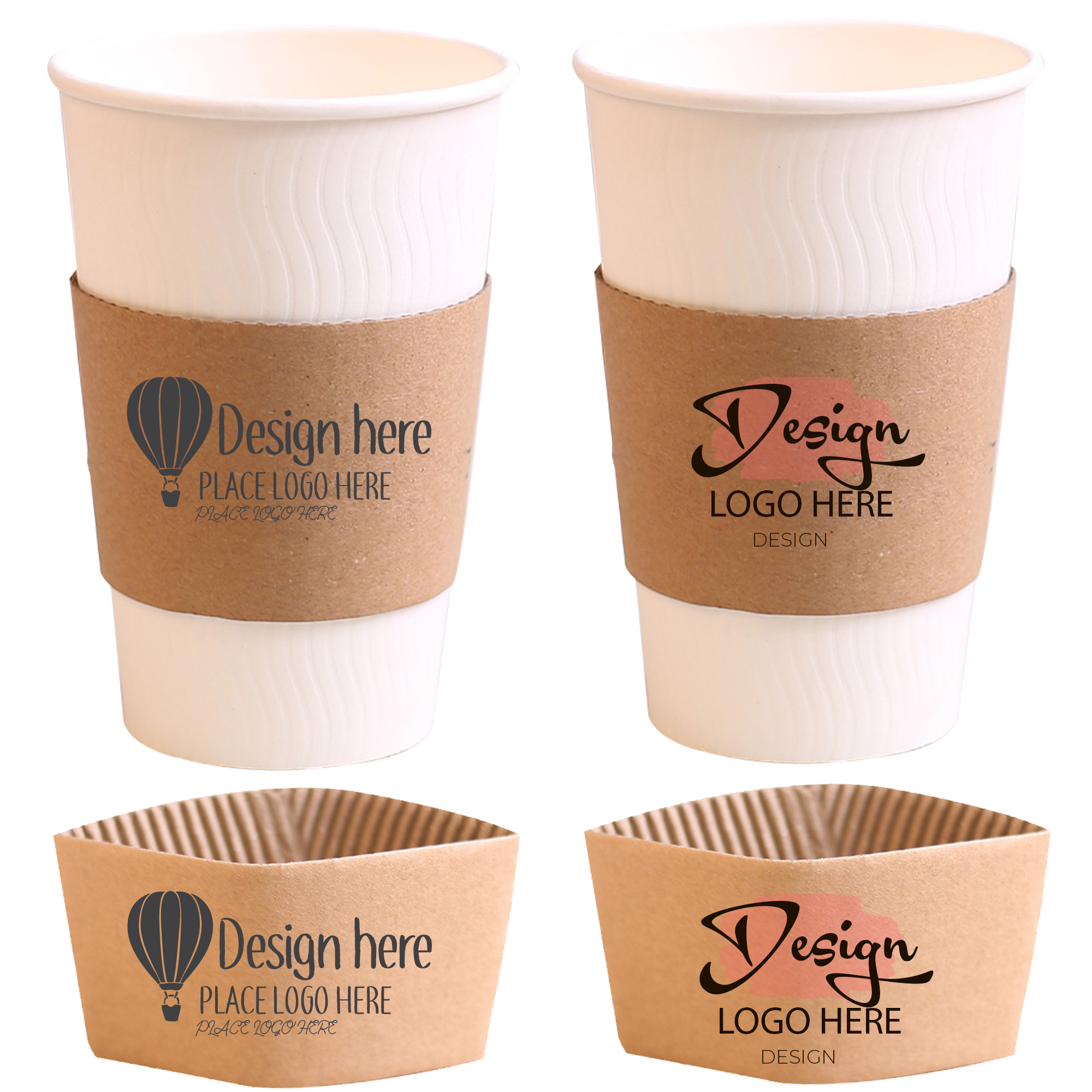 Full Color Customized Paper Coffee Cup Sleeves 3