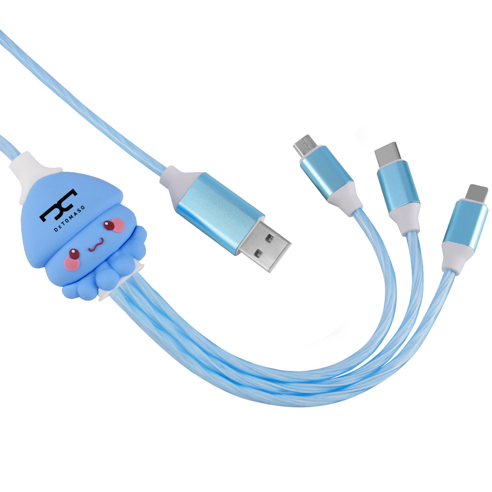 Light-Up 3-in-1 Charging Cable with Optional Custom PVC Head 10