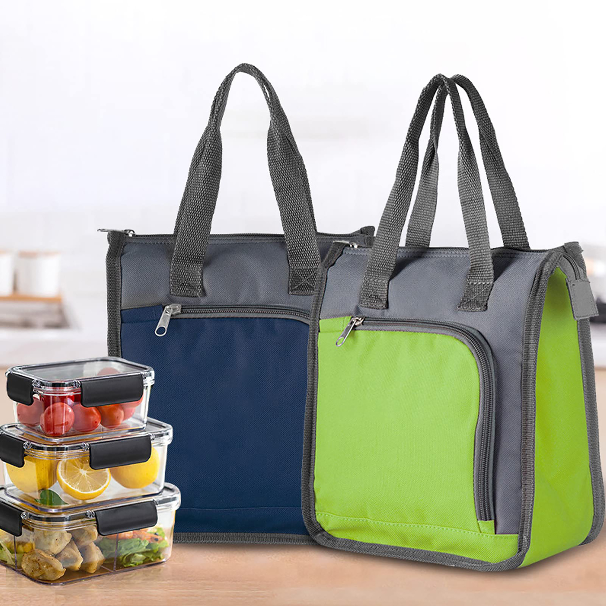 Durable Zippered Insulated Lunch Bag with Spacious Compartments 5