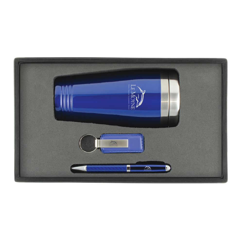 Tumbler, Leather Key Chain and Ballpoint Pen Gift Set 2