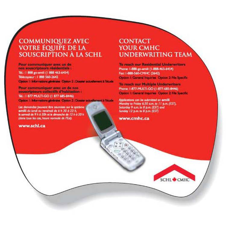 Traditional Mousepad Palette Shape (7.5"x9") Sub-Surface Full Colour