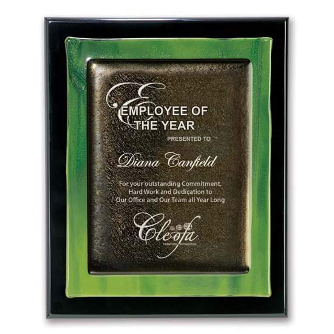 Metallic Fusion Plaque - Black/Green 7