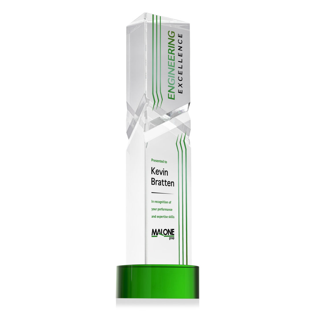 Oakham VividPrint™ Award on Stanrich Base - Green 20