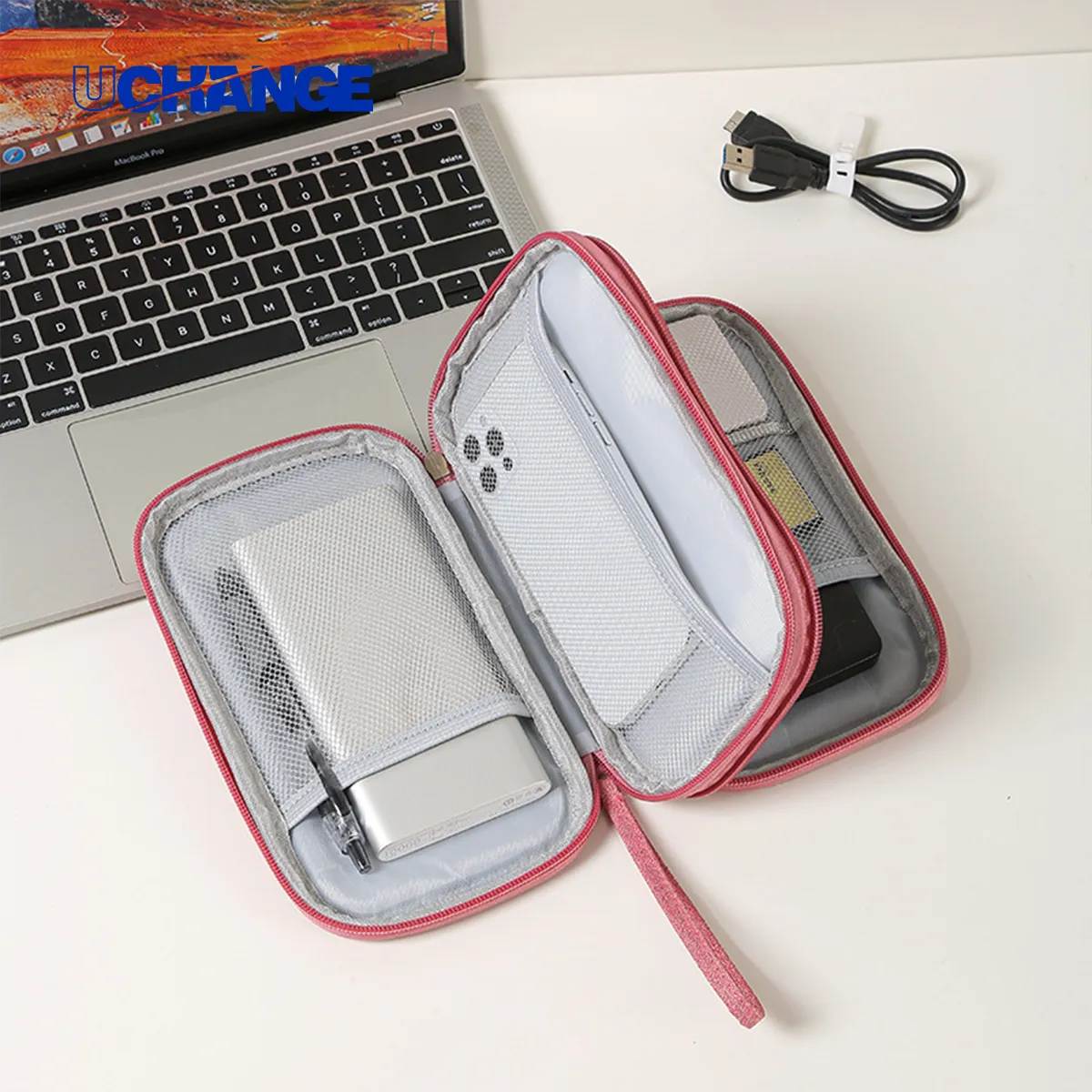 Travel Cable Organizer Case With Power Bank Pocket 3