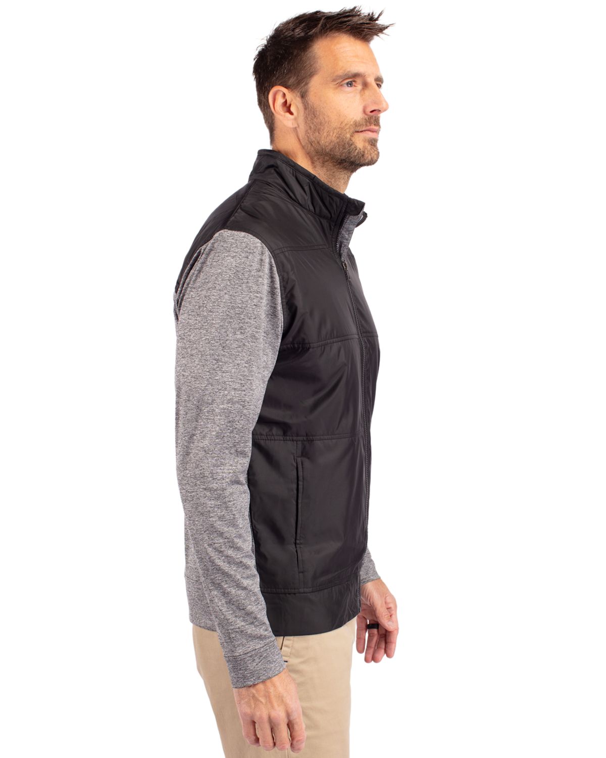 Stealth Hybrid Quilted Mens Full Zip Windbreaker Jacket