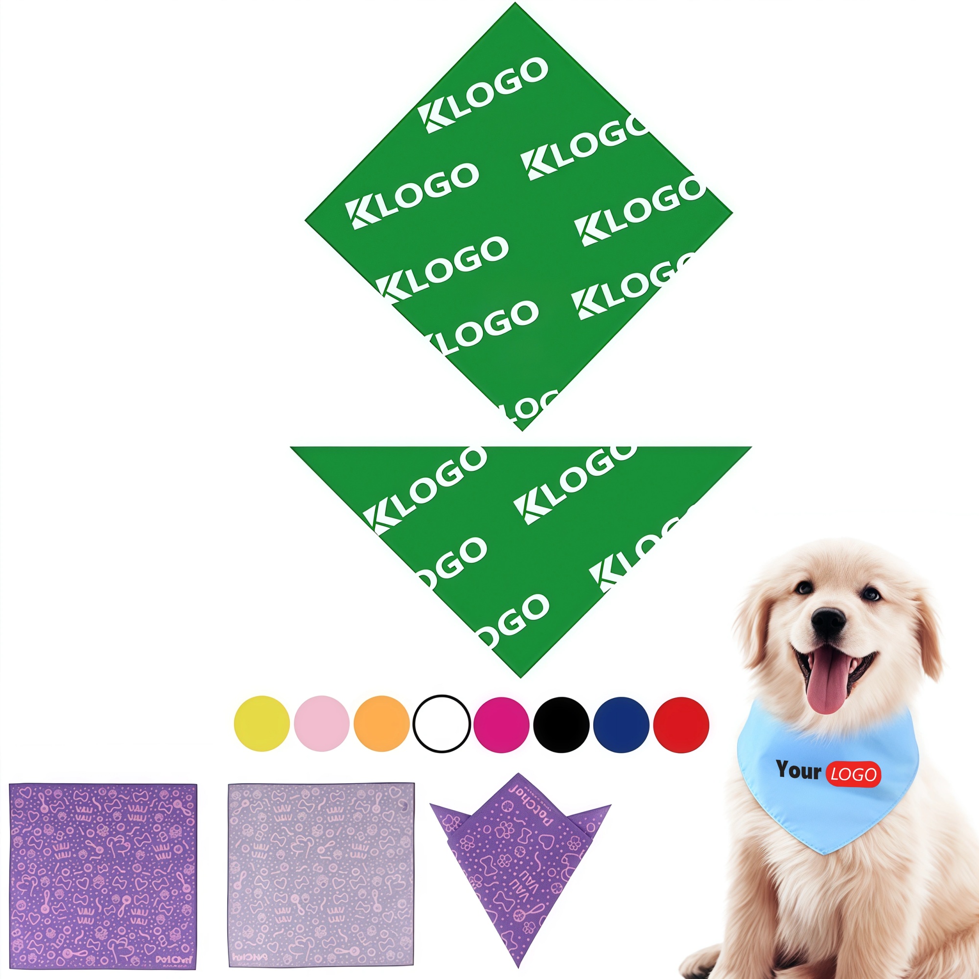 Dual Layered Large Dog Bandana 1