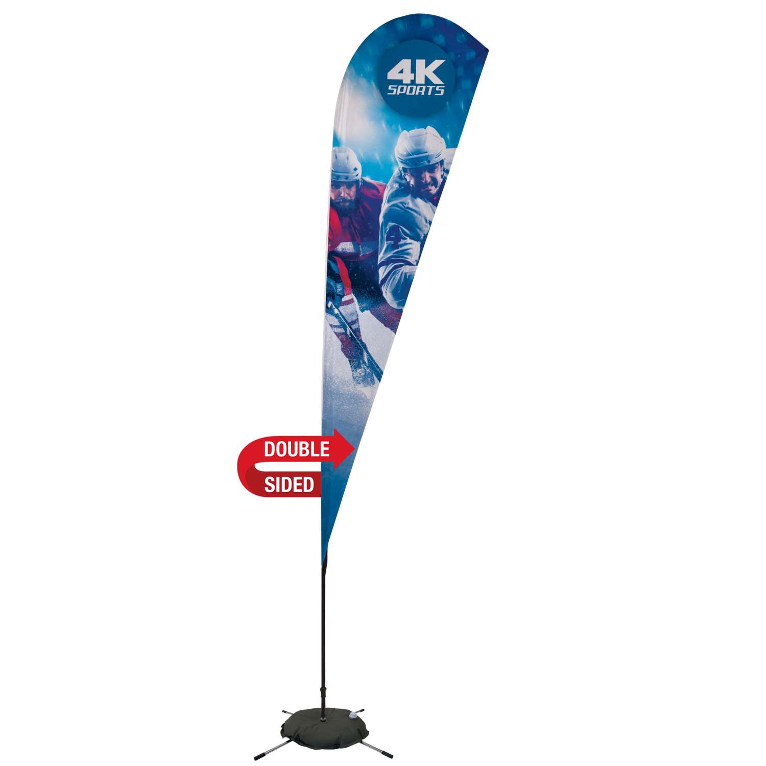 11.5' Streamline Teardrop Sail Sign Kit (Double-Sided with Scissor Base)