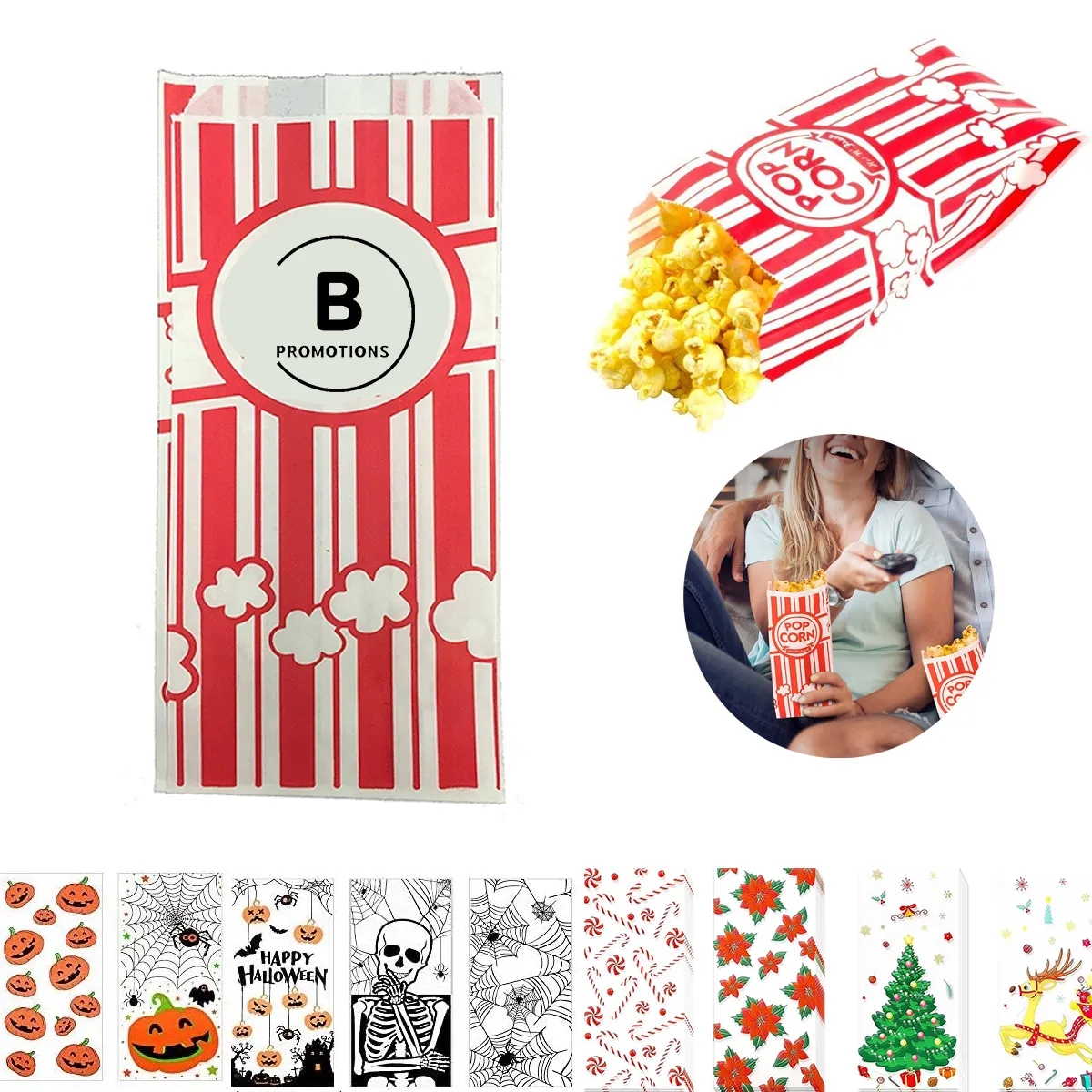 Custom Greaseproof Paper Popcorn Bags 4