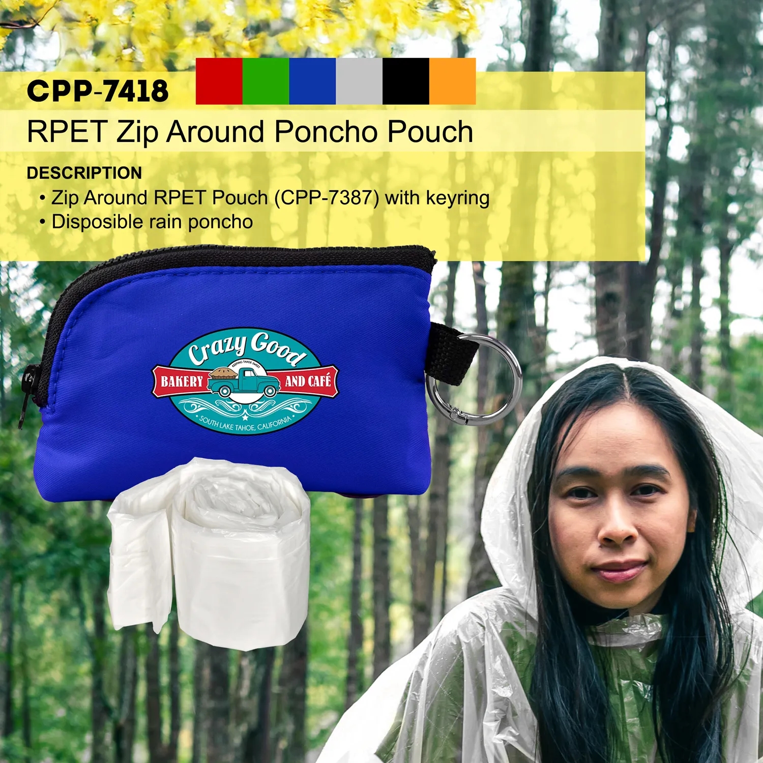 RPET Zip Around Poncho Pouch 14