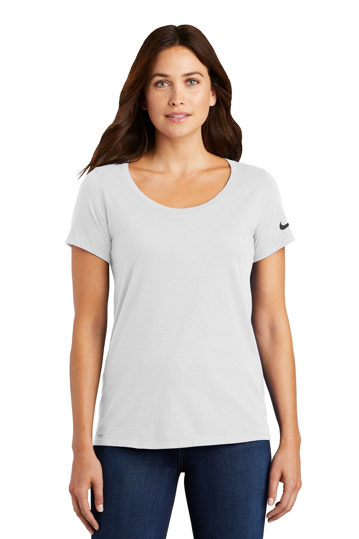 Nike Women's Dri-FIT Cotton/Poly Scoop Neck Tee. NKBQ5234 48