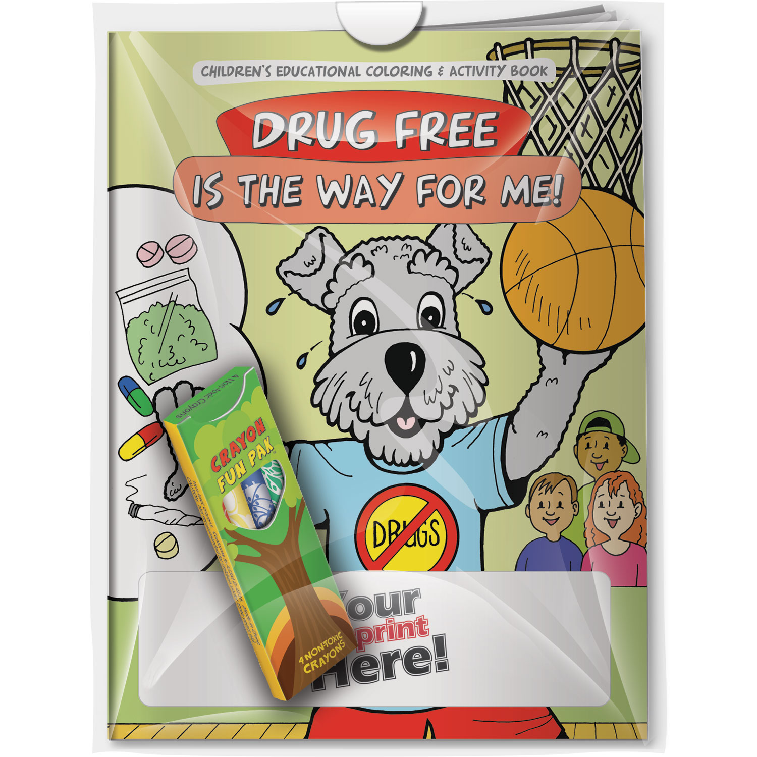 Combo Pack - CB1035 Coloring Book & 4-Pack of Crayons in a Poly Bag 2
