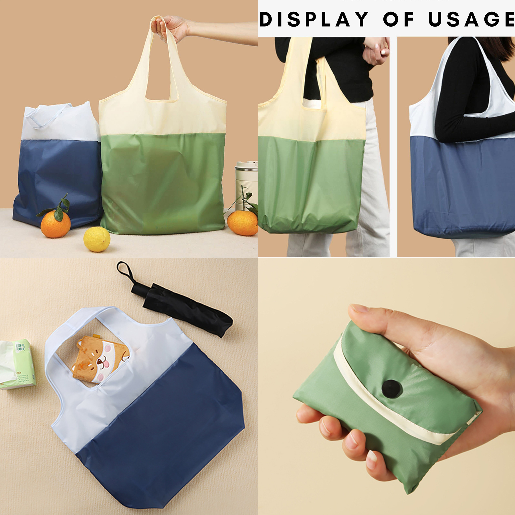 Splicing Color Oxford Cloth Shopping Bag 2