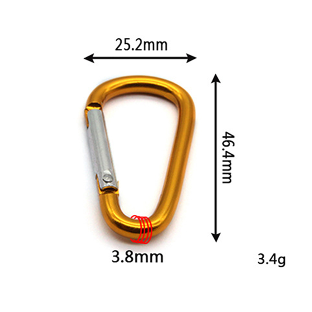 #5 D-shaped 3.4g carabiner water bottle hook 3
