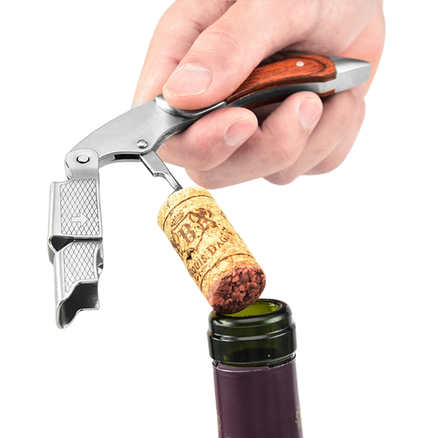 Portable Wine and Beer Bottle Opener with Knife 3