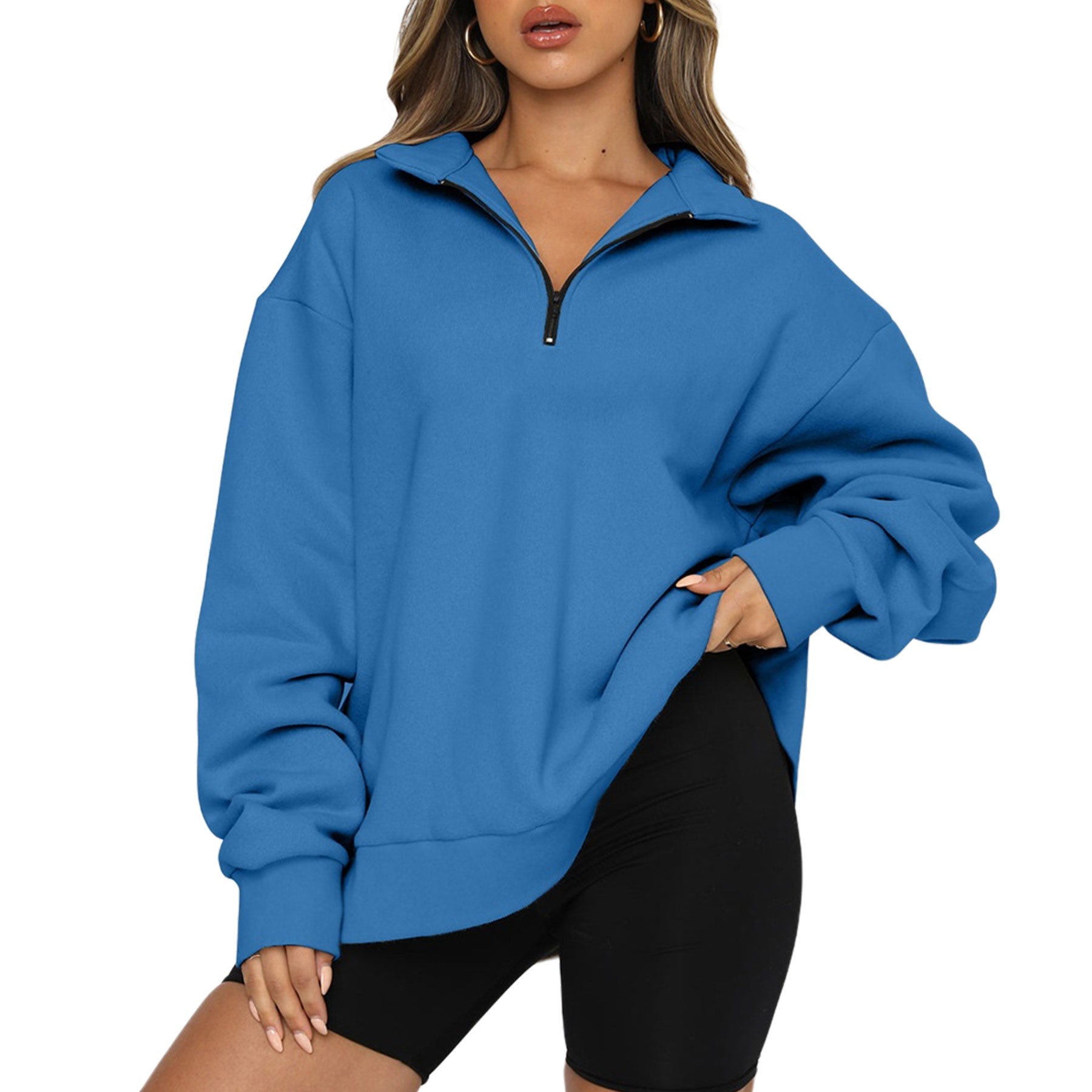 Women's Fleece Pullover With Quarter Zip 6