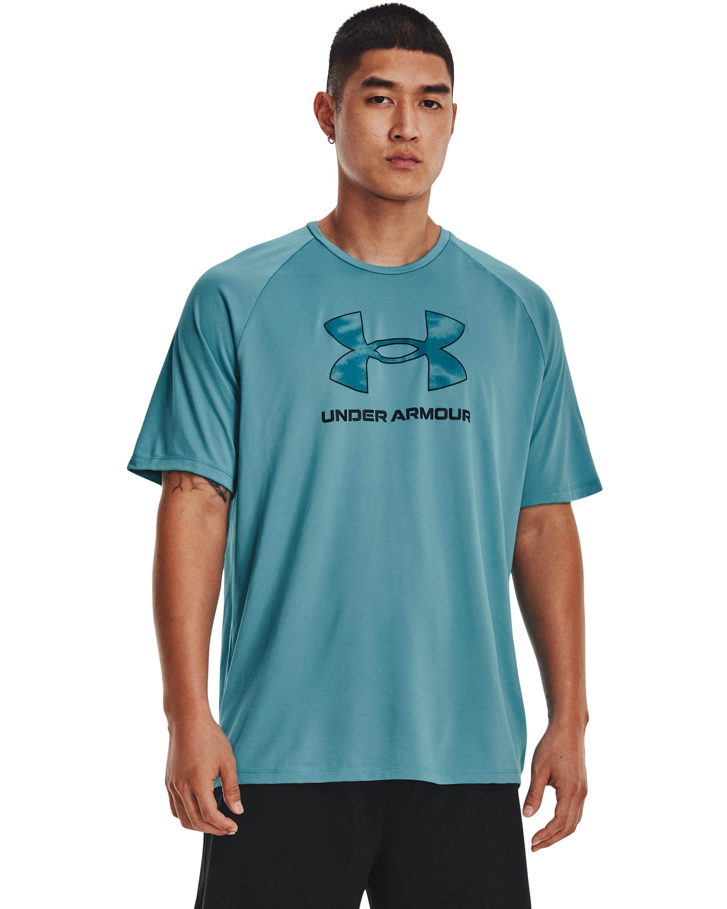Men's UA Tech Big Logo Print Fill Short Sleeve  4
