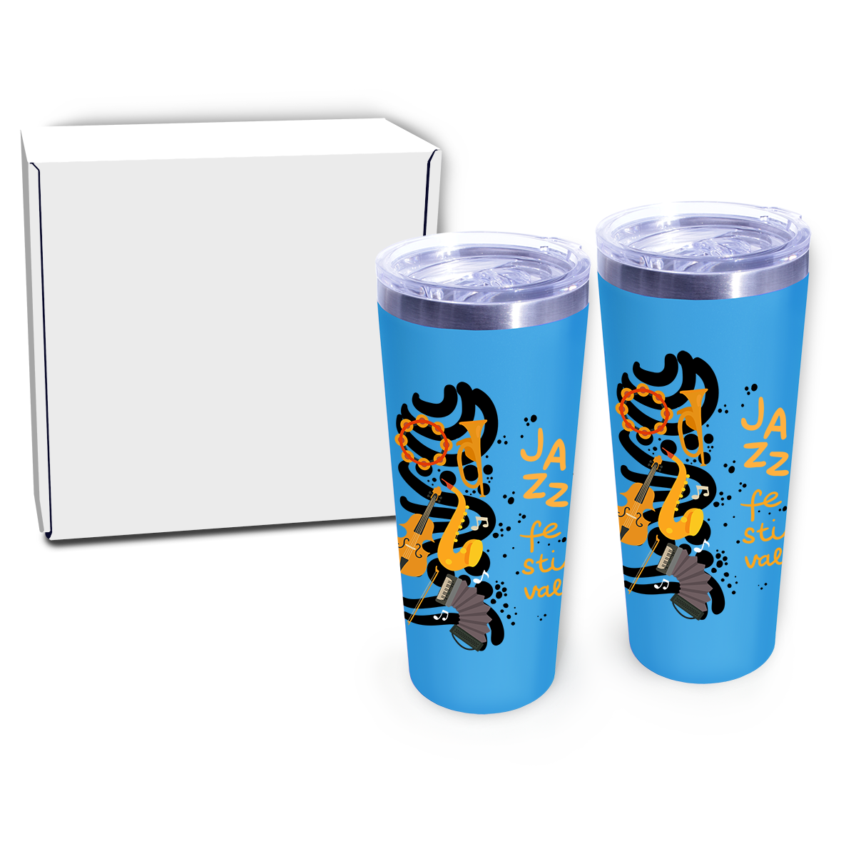 22 oz. Memphis Tumbler with Slide Lid - Gift Set 1