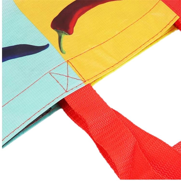 Recycled PET Grocery Tote Bag - 14.5" W x 14.5"H x6.7" D 5