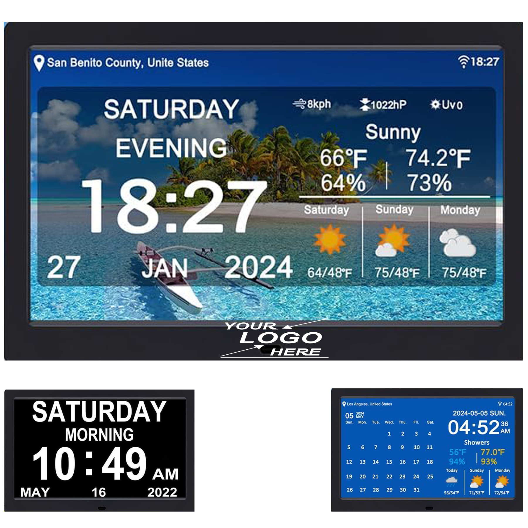 10.1" WiFi Digital Weather Clock with Calendar Display 1