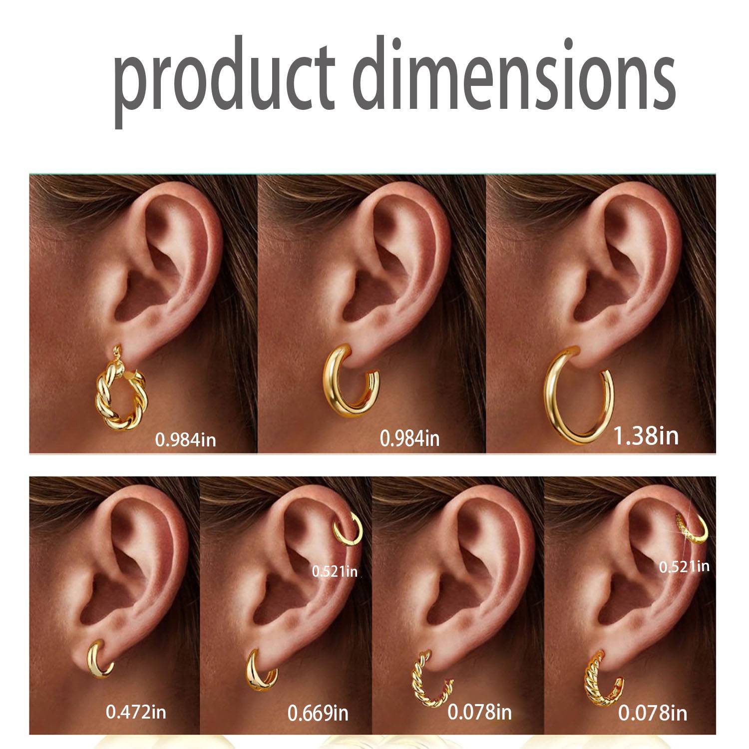 Vintage Chic Brass Hoop Earrings 1