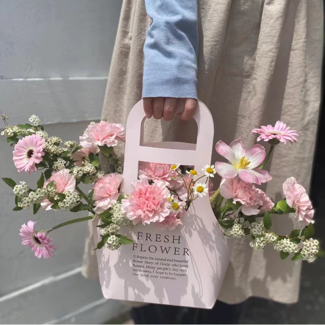 Decorative Flower Paper Pot Tote Bag 8