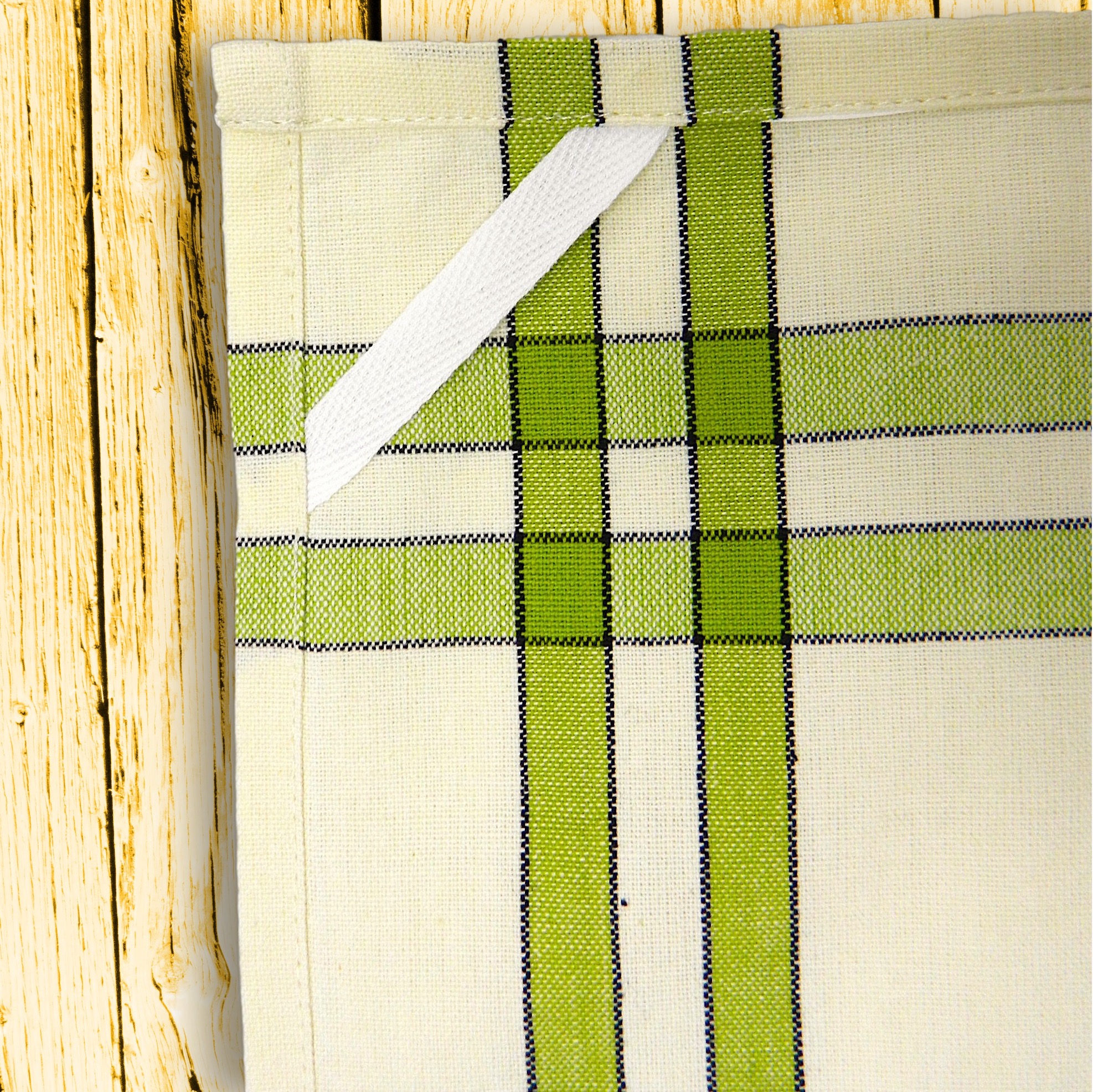 Lime/Black Double Stripe Kitchen Towel - 20"x28" 4