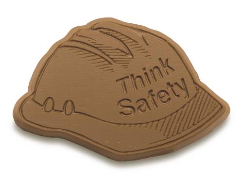Think Safety Milk Chocolate Hard Hat Shape