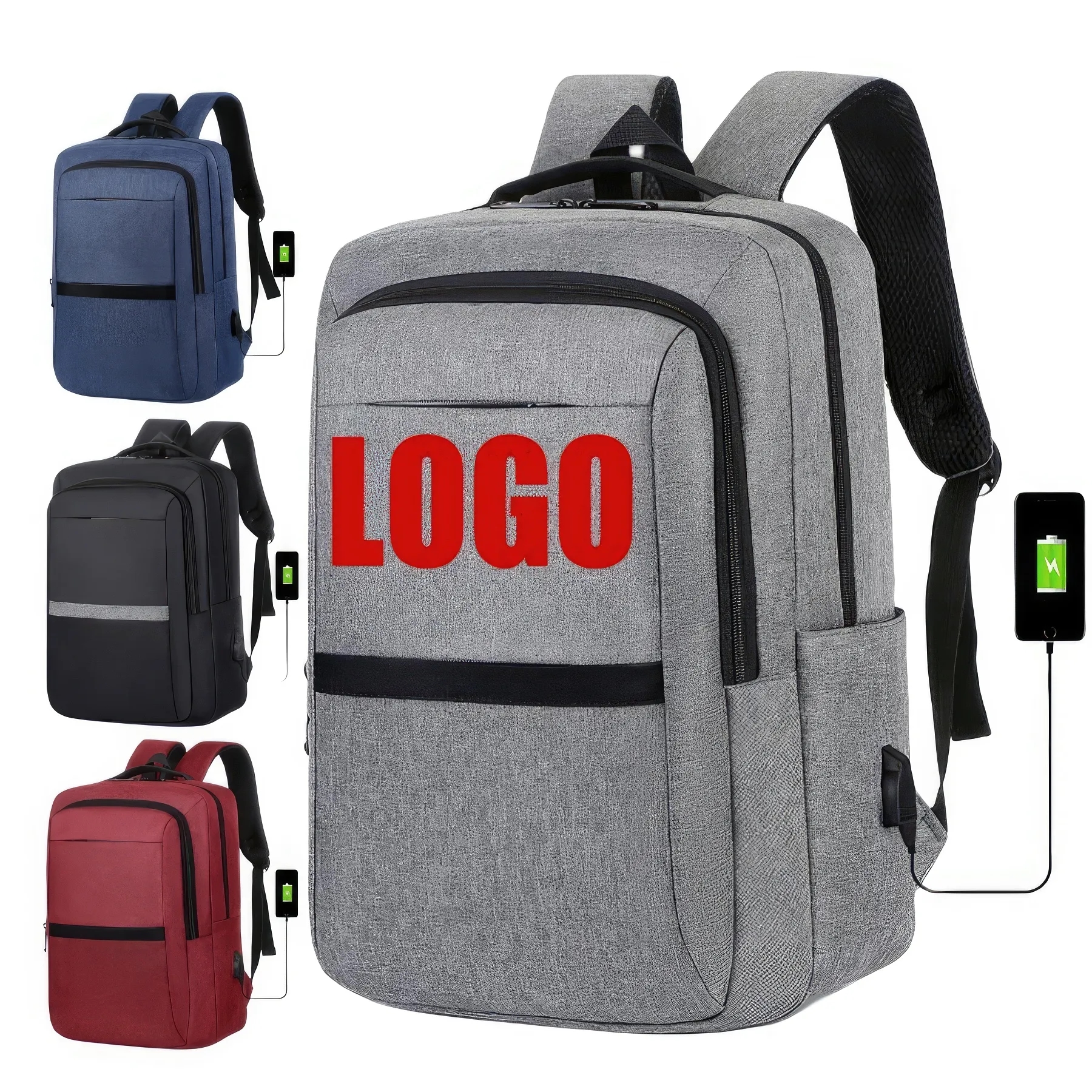 Custom Business Travel Large Capacity Waterproof Backpacks 2