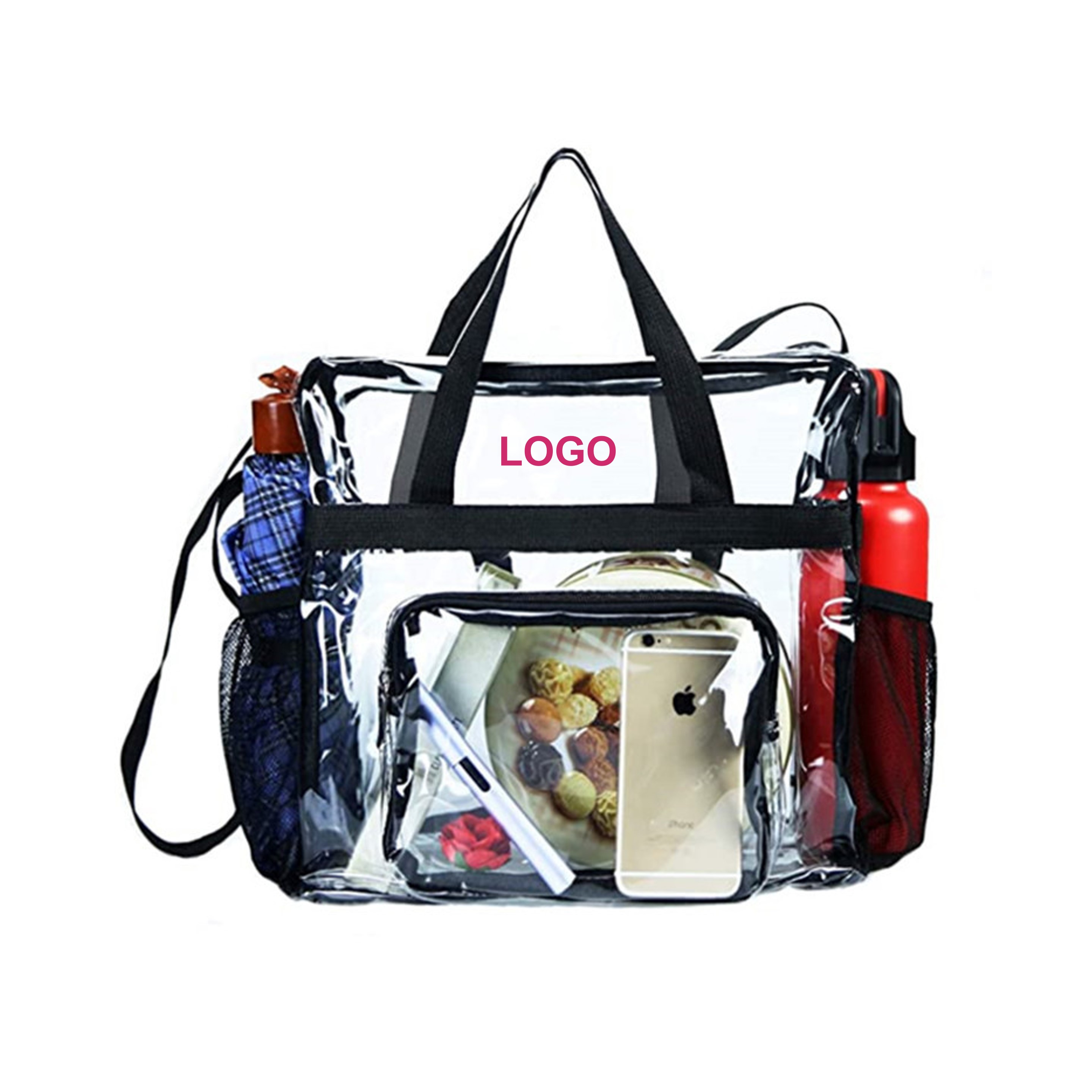 Clear Tote Bag with Zipper Closure (direct import) 3