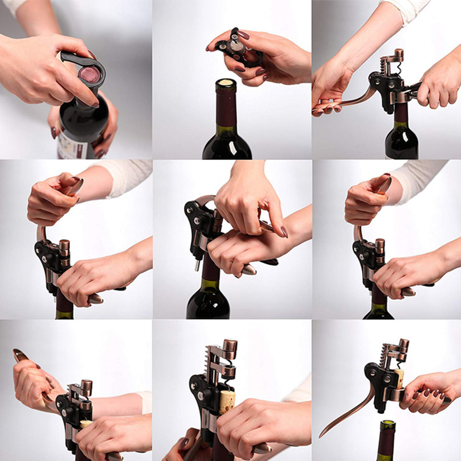 Black Wooden Box Wine Accessories W/ Chess Set 5