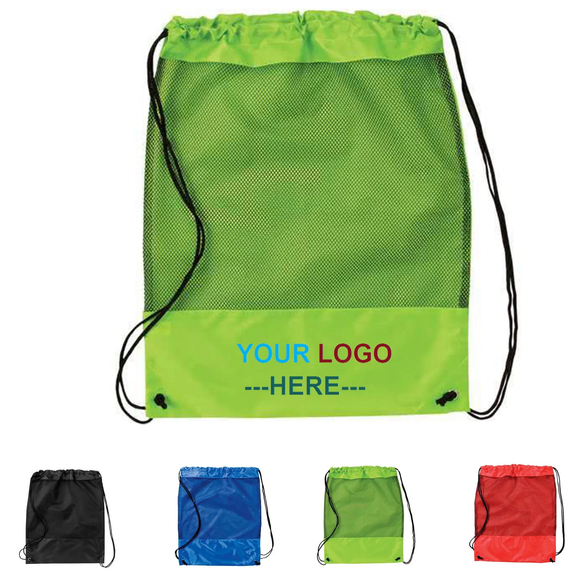 Mesh Drawstring Backpack Bag 4