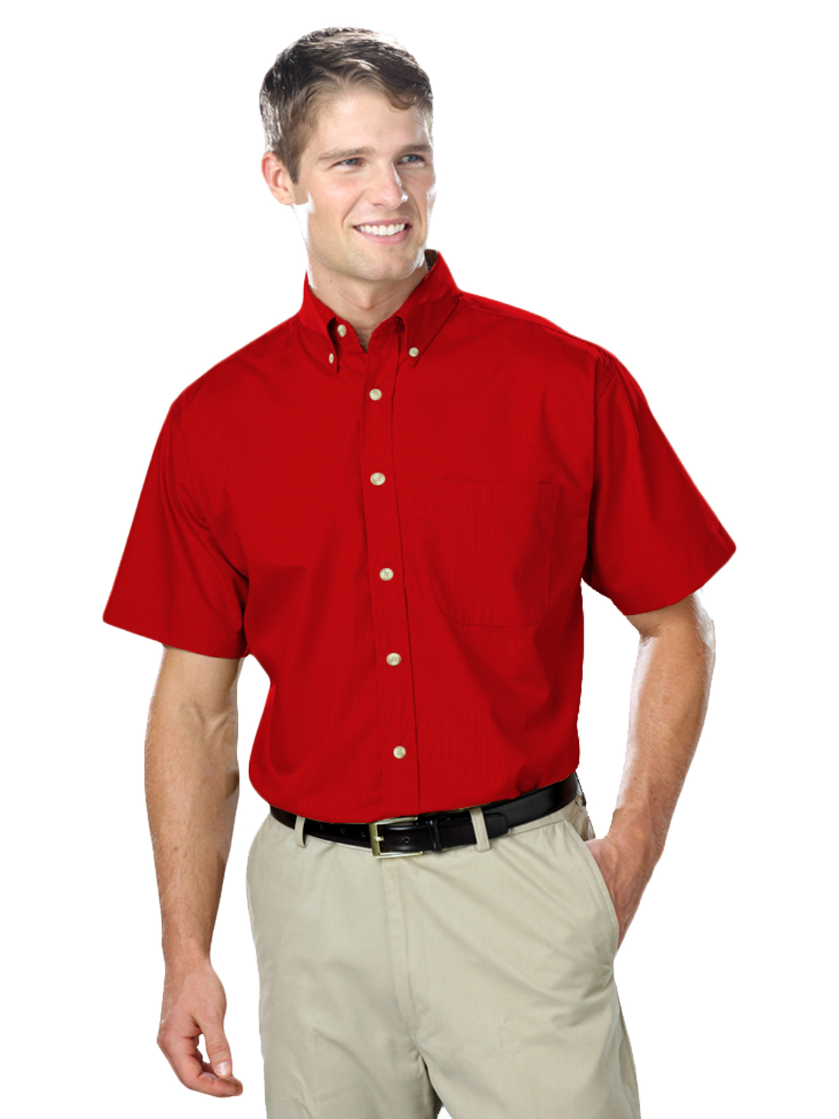 Blue Generation - Men's 1-Pocket Short Sleeve Superblend Poplin Shirt 13