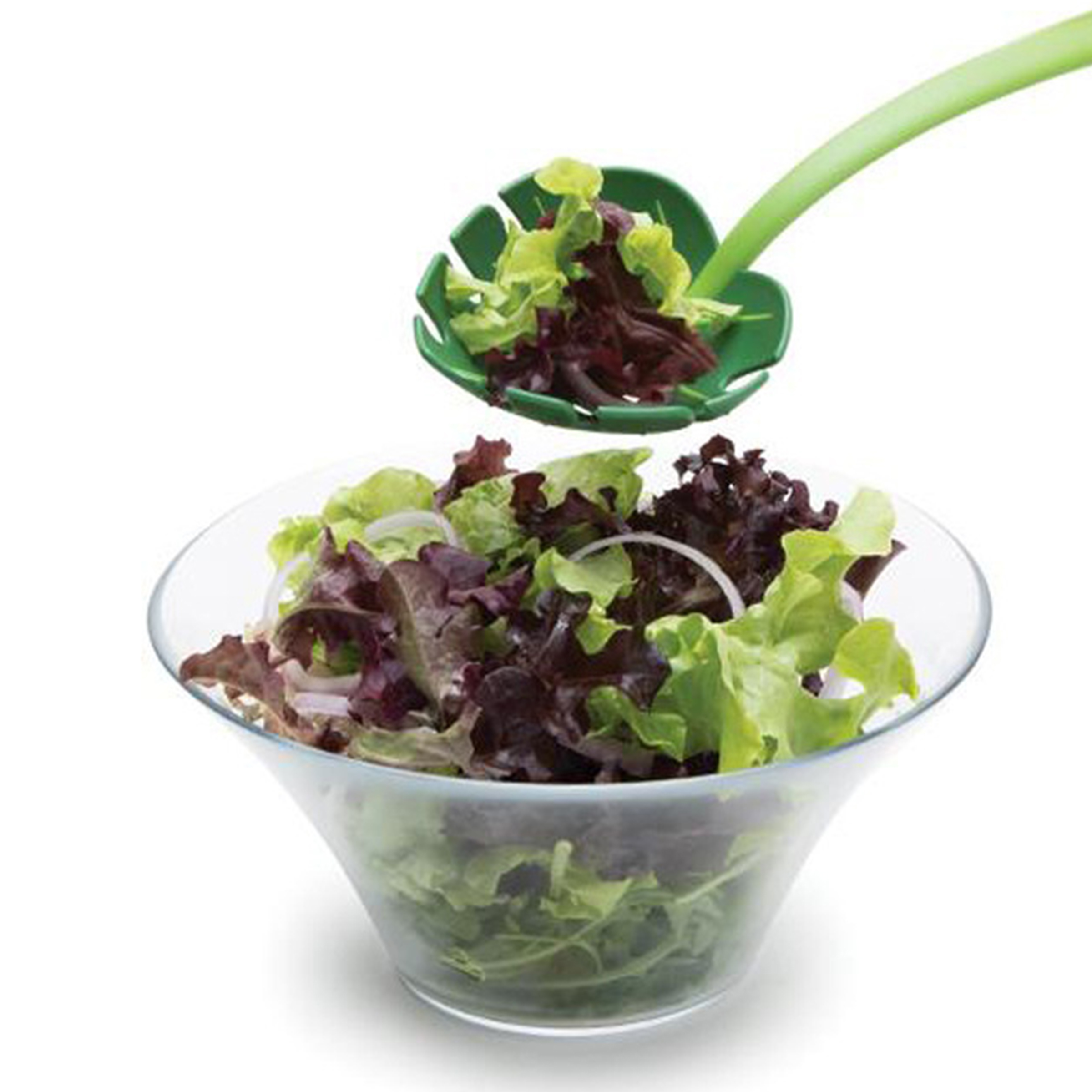 Polypropylene Creative Green Leaf Spoon 3
