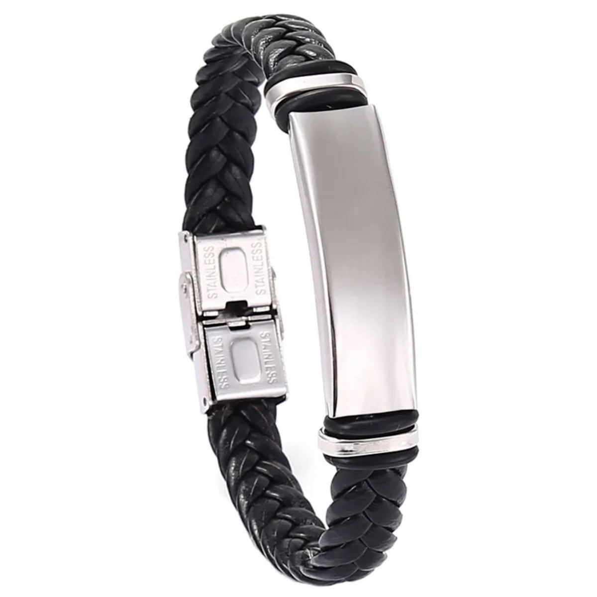 Stainless Steel Leather Wrist Strap 3