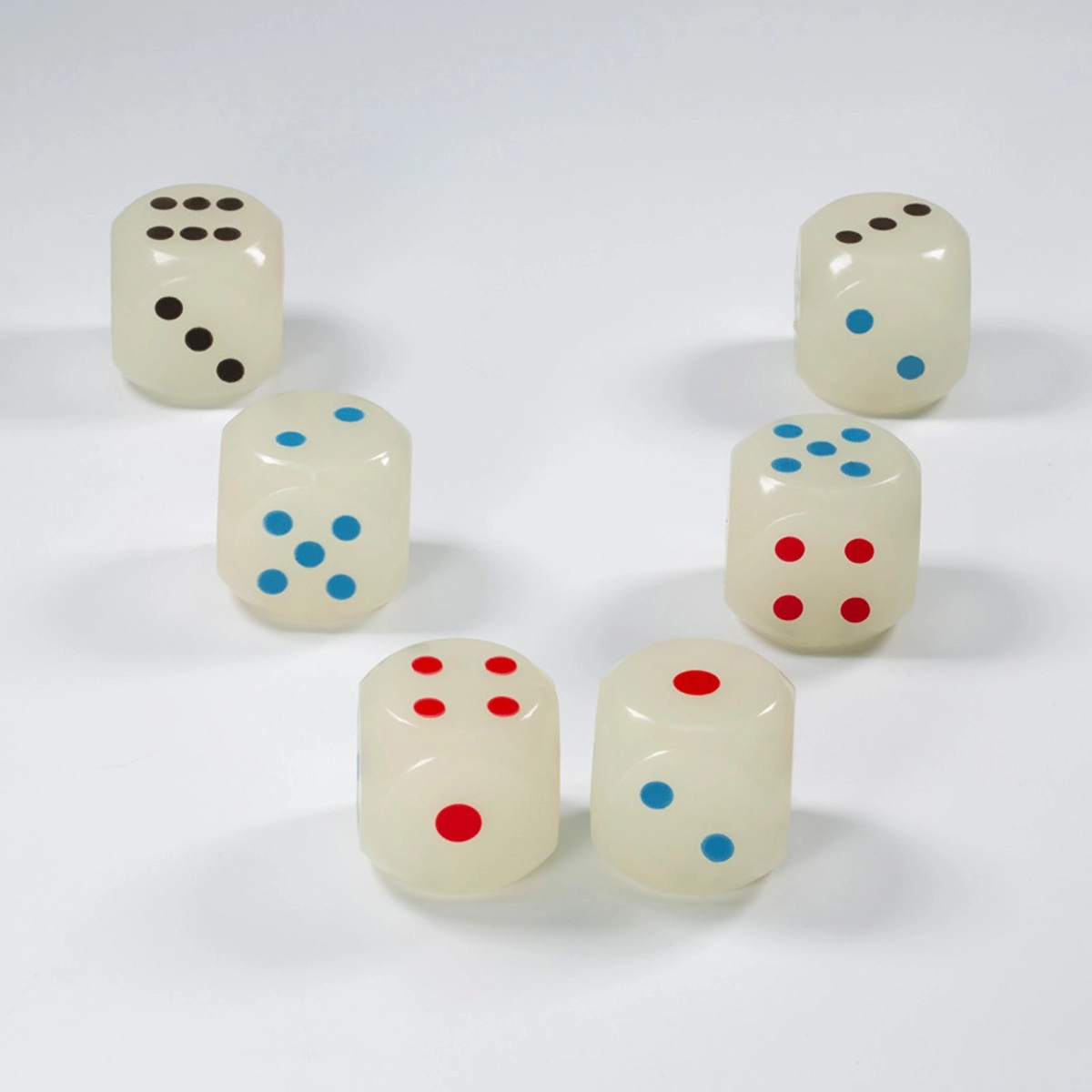 Rubber Glowing Dice Bouncy Ball 2