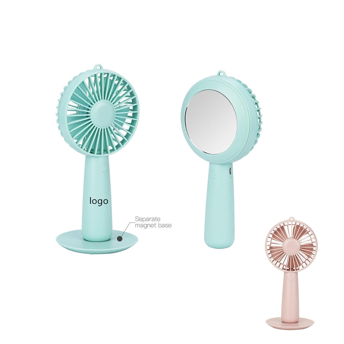 Cooling Fan with Cosmetic Mirror Hand Fan for Travel 2