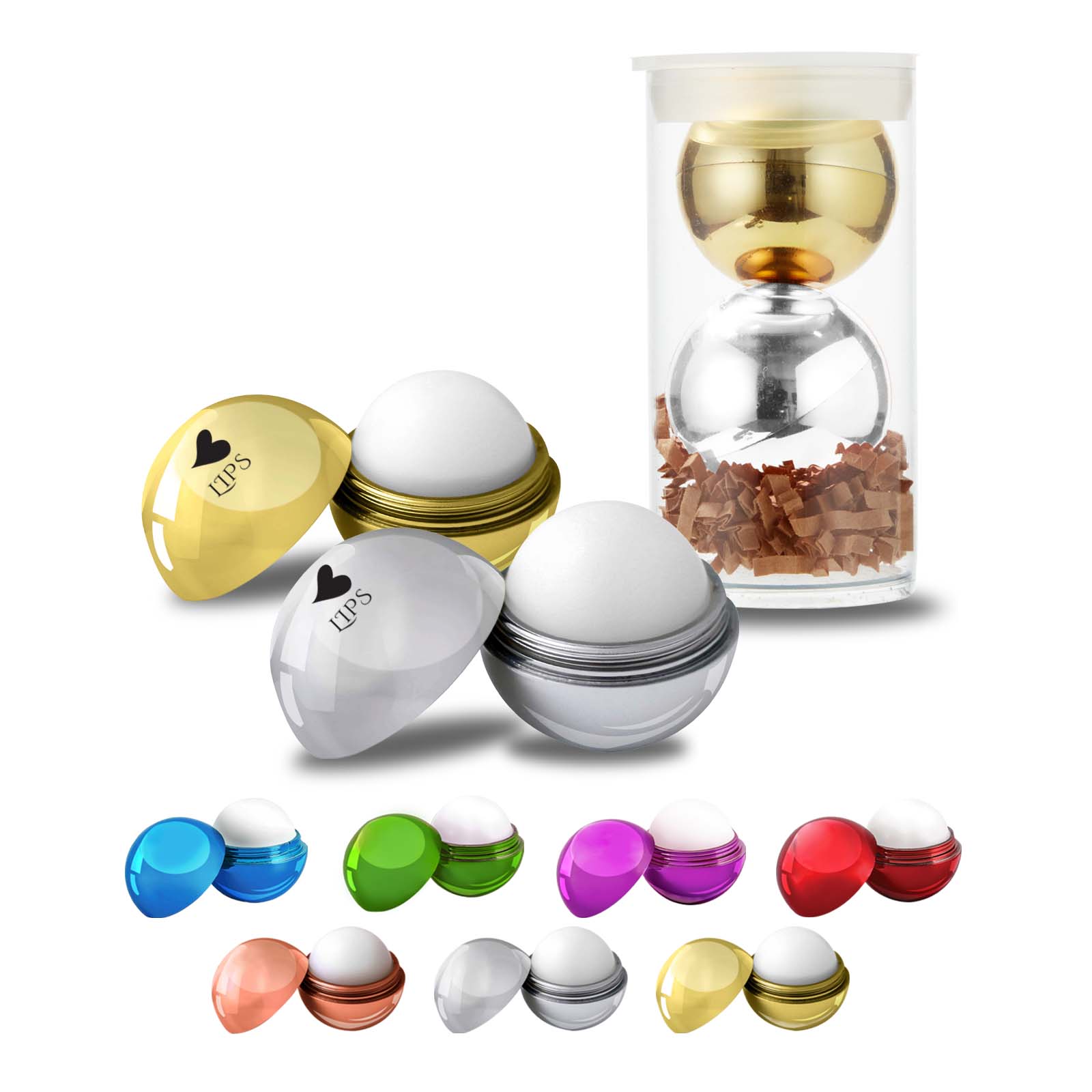 Metallic Lip Balm Set in Tube 14