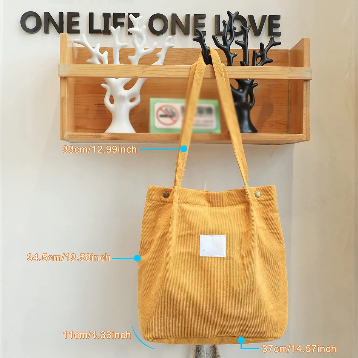 Corduroy Totes Bag, custom tote bag with logo imprint 3