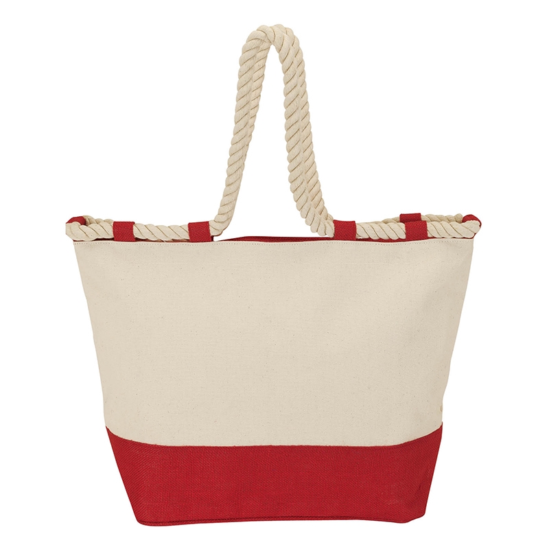 Barcelona Canvas & Jute Tote 10