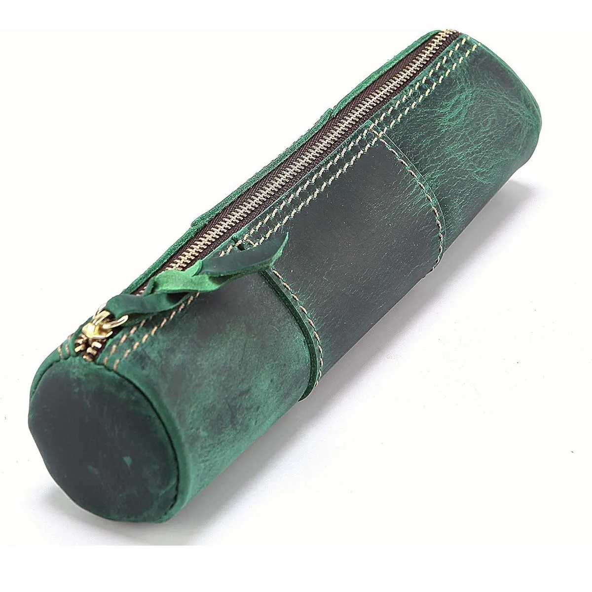 Genuine Leather  Large Capacity Pen bags Pouch Pencil Case 3