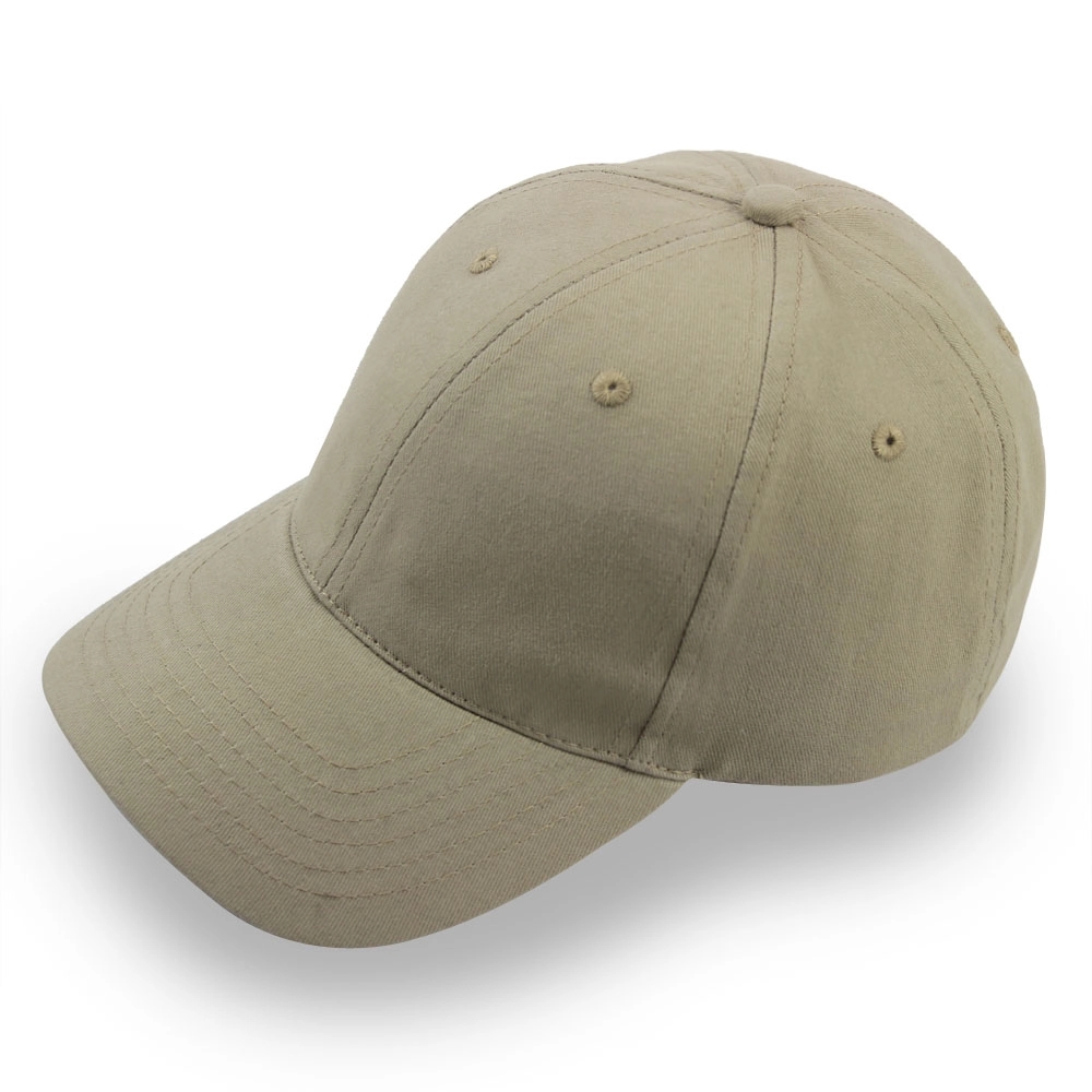 6 Panel Structured Classic Baseball Cap Cotton Twill