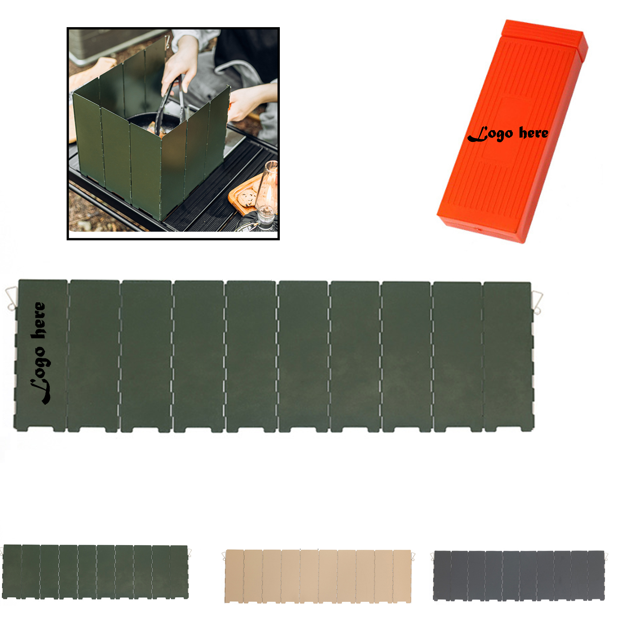 10-Piece Baffled Foldable Wind Deflector, Portable for Stove Use 2