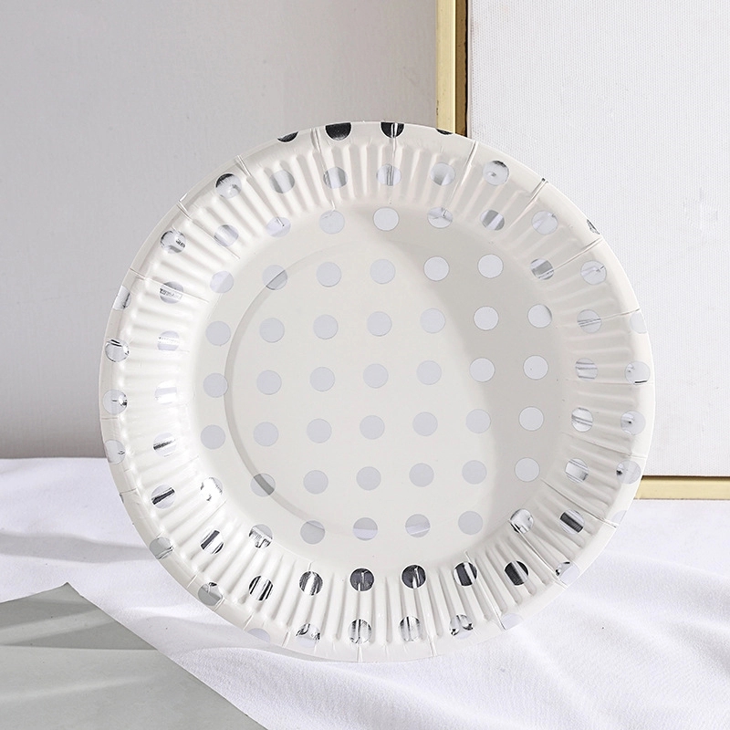 Custom 7" Disposable Party Picnic Salad Dessert Paper Plate 7
