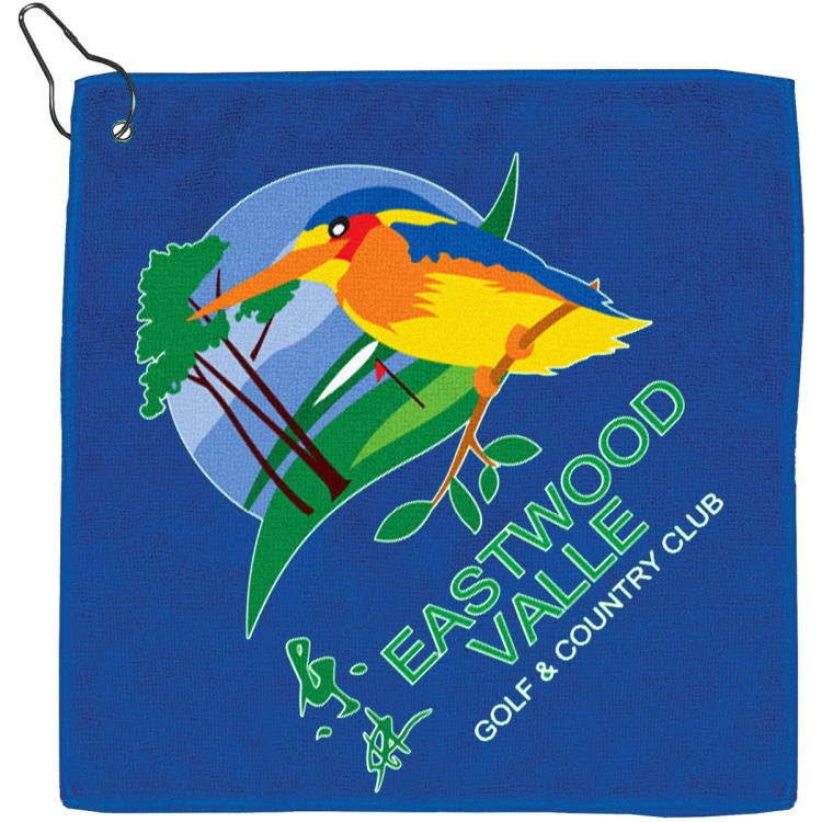 "THE WEDGE" Recycled RPET 300 GSM Heavy Duty Golf Towel - 12" W x 12" H 20